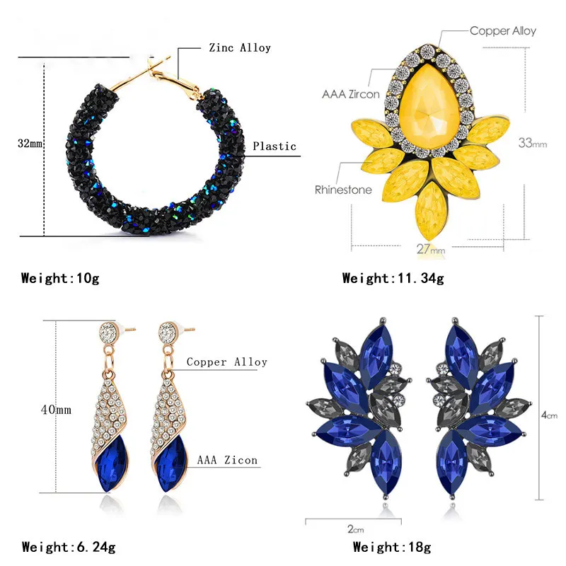 POXAM Korean Statement Crystal Drop Earrings For Women 2019 Fashion Jewelry Geometric Multiple Color AAA Zircon Women's Earring
POXAM Korean Statement Crystal Drop Earrings For Women 2019 Fashion Jewelry Geometric Multiple Color AAA Zircon Women's Earring