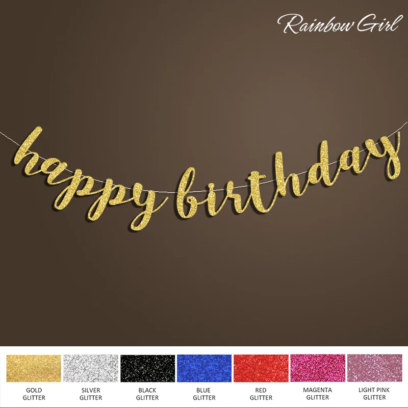 Happy Birthday Banner,Black/Silver/Gold Glitter Script Sign, 30th/40th/50th/60th/70th/80th Birthday Party Decorations Supplies
Happy Birthday Banner,Black/Silver/Gold Glitter Script Sign, 30th/40th/50th/60th/70th/80th Birthday Party Decorations Supplies