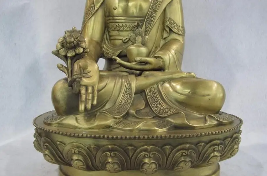 Буддизм латунный медный fane sakyamuni травы медицина Будда статуя bhaisajyaguku|statue|statues buddha |