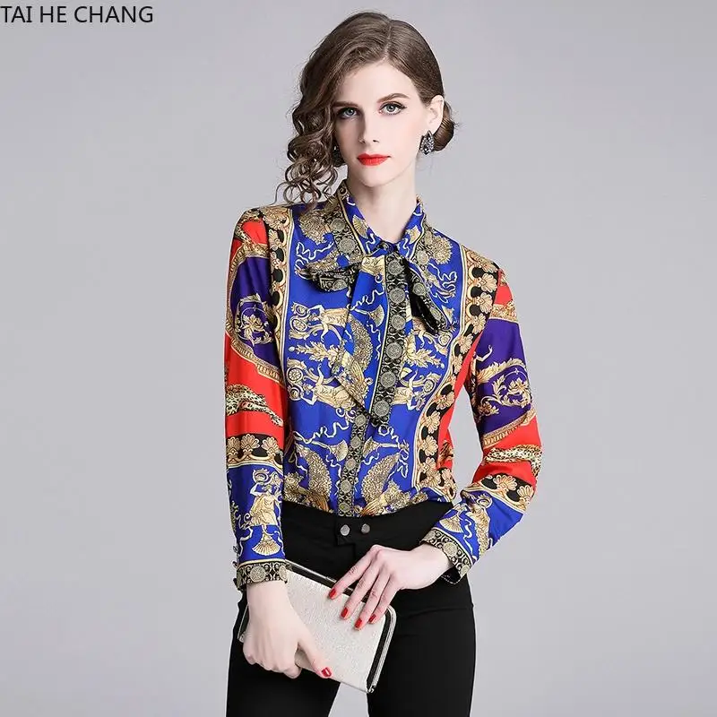 2019 New Fashion High Quality Women Clothing Tops Blouses & Shirts Casual Print Long Sleeve Vintage Slim Shirt
2019 New Fashion High Quality Women Clothing Tops Blouses & Shirts Casual Print Long Sleeve Vintage Slim Shirt