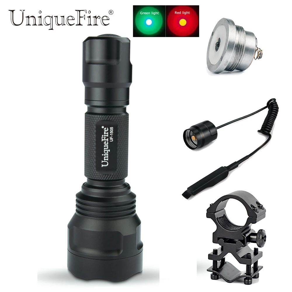 UniqueFire 1505-XP-E Tactical Flashlight Kit: Flashlight, Remote Pressure, Scope Mount, Drop-in IR 850 NM Led Pill
UniqueFire 1505-XP-E Tactical Flashlight Kit: Flashlight, Remote Pressure, Scope Mount, Drop-in IR 850 NM Led Pill