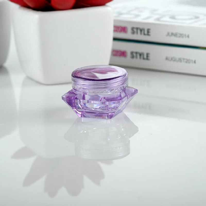 5g Plastic Cosmetic Container Diamond Cream Jar Makeup Sample Jars With Wscrew Cap Plastic Packaging Bottle100pcs/lot
5g Plastic Cosmetic Container Diamond Cream Jar Makeup Sample Jars With Wscrew Cap Plastic Packaging Bottle100pcs/lot