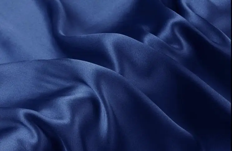 Howmay 100% pure silk fabric satin charmeuse 16.5m/m 114cm 45" dark blue solid color for bedding sheet pillowcase
Howmay 100% pure silk fabric satin charmeuse 16.5m/m 114cm 45" dark blue solid color for bedding sheet pillowcase