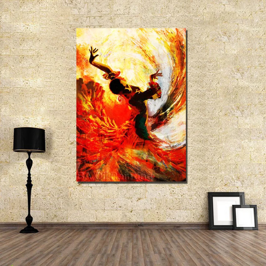 Modern Handpainted Oil Painting Dancer in a red dress High Quality on Canvas Abstract Art Room home Decor Picture no Framed
Modern Handpainted Oil Painting Dancer in a red dress High Quality on Canvas Abstract Art Room home Decor Picture no Framed