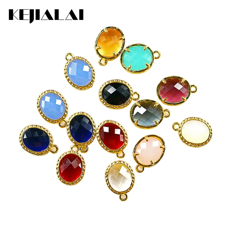 50pcs/lot Crystal Glass Connectors Beads for Jewelry Making Colorful Egg Shape Faceted Pendants 1 Loop 12*14*6mm DIY Necklace
50pcs/lot Crystal Glass Connectors Beads for Jewelry Making Colorful Egg Shape Faceted Pendants 1 Loop 12*14*6mm DIY Necklace