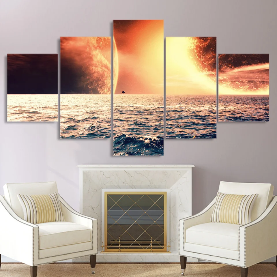 Wall Art Poster Modern Home Decor Living Room 5 Pieces Universe Planets Stars Sea Abstract Landscape Canvas Print Painting
Wall Art Poster Modern Home Decor Living Room 5 Pieces Universe Planets Stars Sea Abstract Landscape Canvas Print Painting