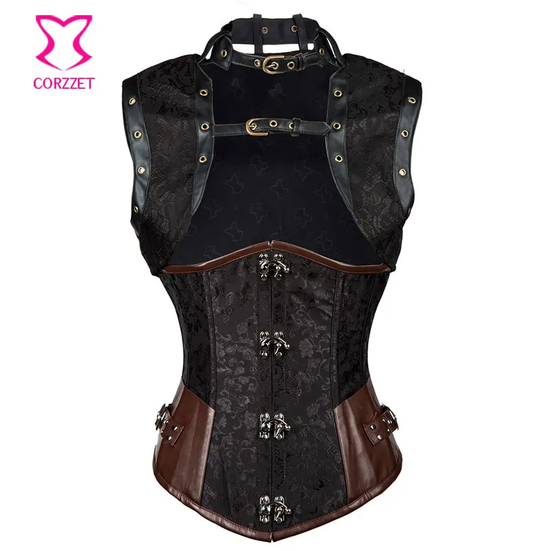 Black Steampunk Underbust Corset Slimming Waist Trainer Gothic Steel Boned Corselet Sexy Bustiers &Corsets Body Shaper Costumes
Black Steampunk Underbust Corset Slimming Waist Trainer Gothic Steel Boned Corselet Sexy Bustiers &Corsets Body Shaper Costumes