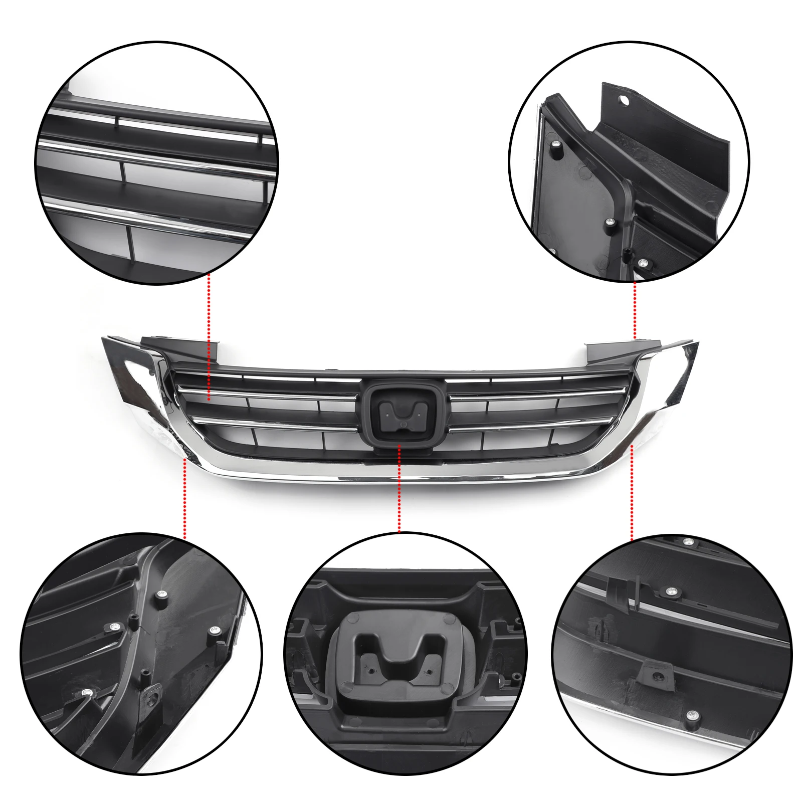 Areyourshop Car Front Bumper ABS Chrome Grille Grill For For Honda Accord 2013 2014 2015 Front Bumper Grille Kit Car Accessories
Areyourshop Car Front Bumper ABS Chrome Grille Grill For For Honda Accord 2013 2014 2015 Front Bumper Grille Kit Car Accessories