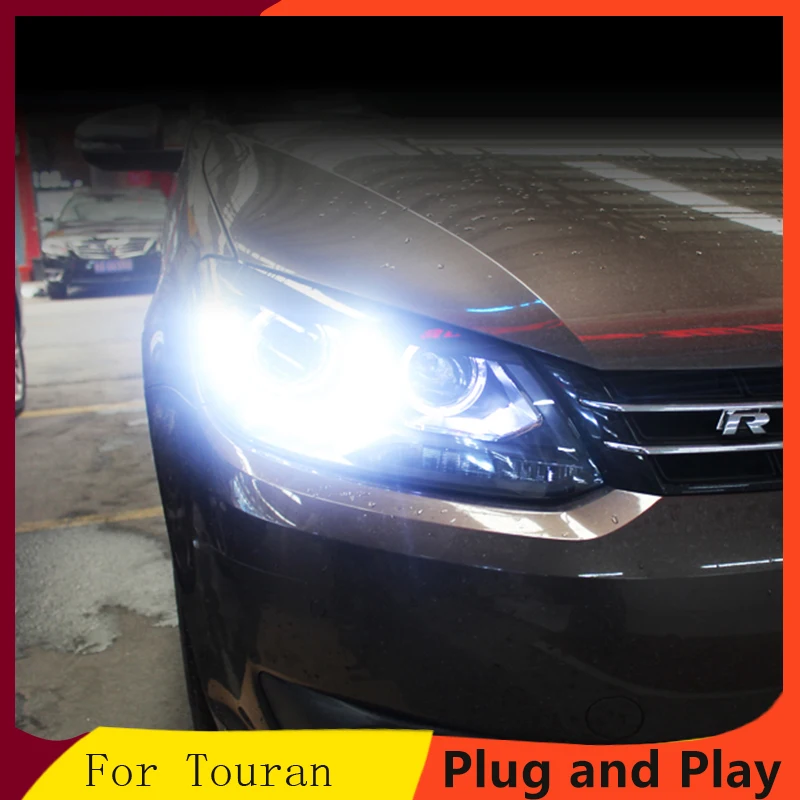 

KOWELL Car Styling For V'W Touran headlights 2011-2015 For Touran head lamp led DRL front Bi-Xenon Lens Double Beam HID KIT