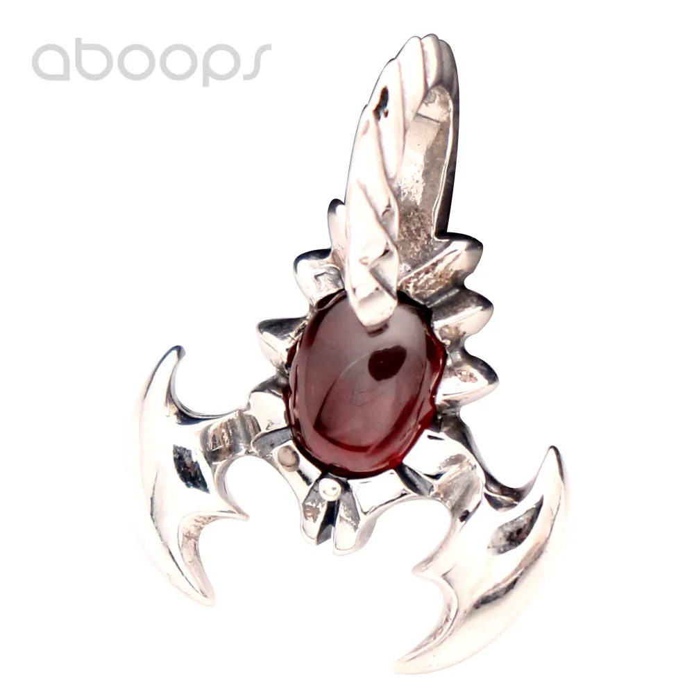 Vintage 925 Sterling Silver Scorpion Pendant with Oval Red Garnet Stone for Men Women,Free Shipping
Vintage 925 Sterling Silver Scorpion Pendant with Oval Red Garnet Stone for Men Women,Free Shipping