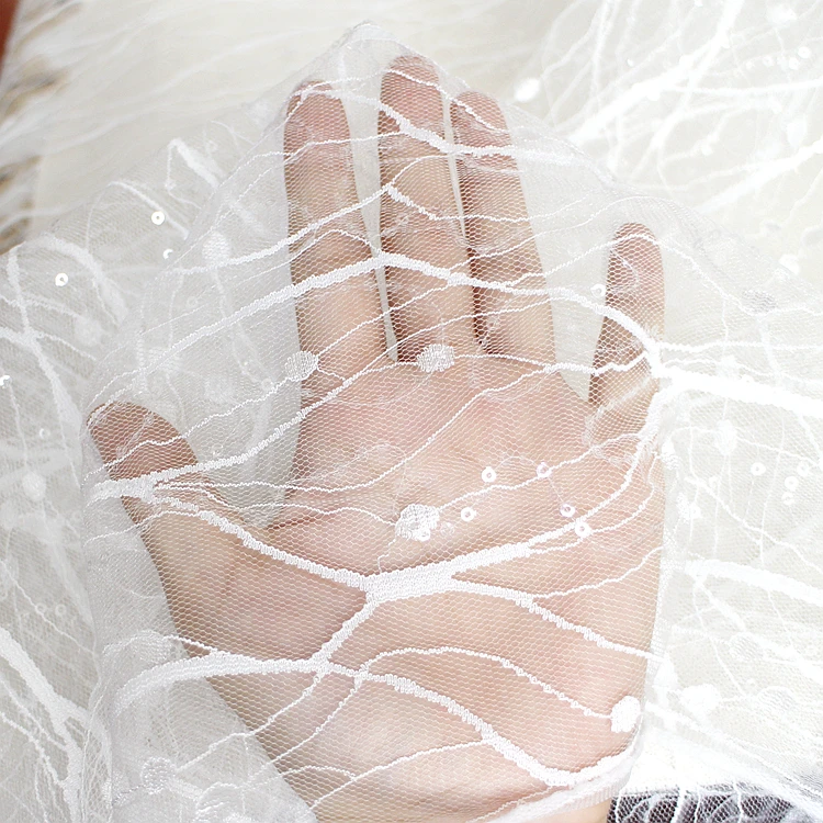 Embroidered lace accessories, wedding dress, DIY, hand-made fabric, sequins fabric.
Embroidered lace accessories, wedding dress, DIY, hand-made fabric, sequins fabric.