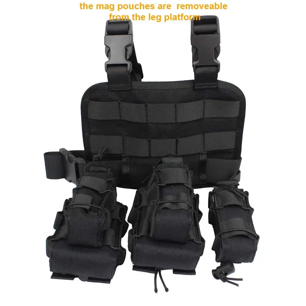 Compact Leg Rig, Military Utility Gear Multi Purpose Drop Leg Molle Platform Rig with Detachable Double Stacker Mag Pouch
Compact Leg Rig, Military Utility Gear Multi Purpose Drop Leg Molle Platform Rig with Detachable Double Stacker Mag Pouch