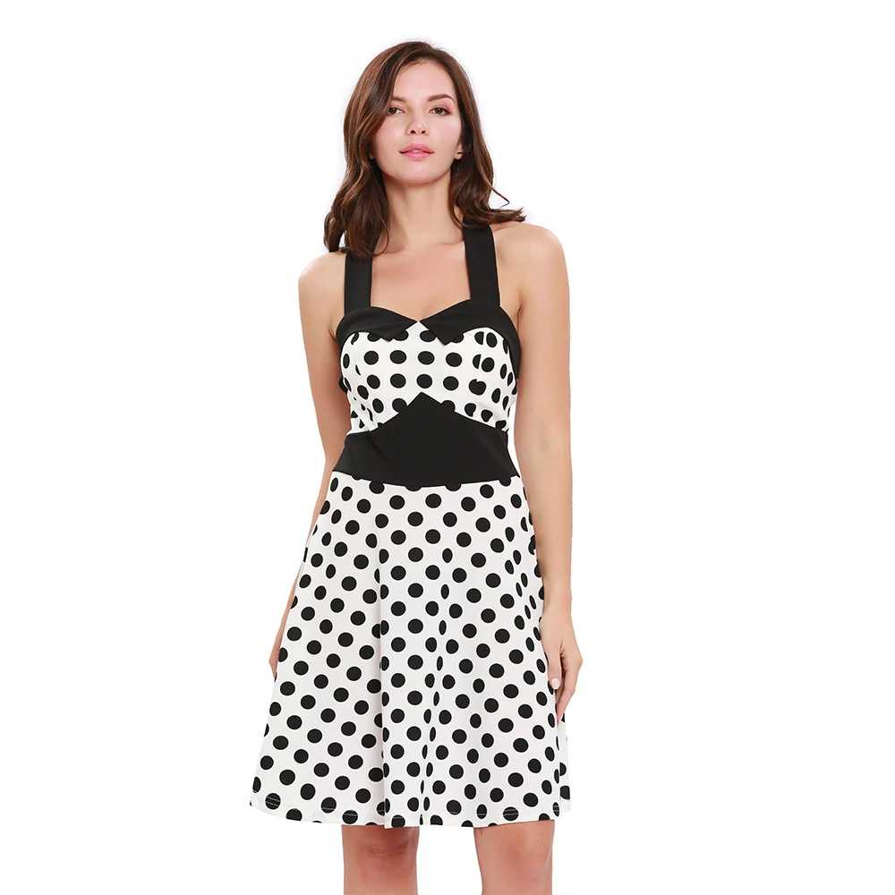 Newest Women Summer Suspender Waist Dress Working Black White Polka Dot High Quality Cool Comfortable Clothes Good Design Ladies
Newest Women Summer Suspender Waist Dress Working Black White Polka Dot High Quality Cool Comfortable Clothes Good Design Ladies