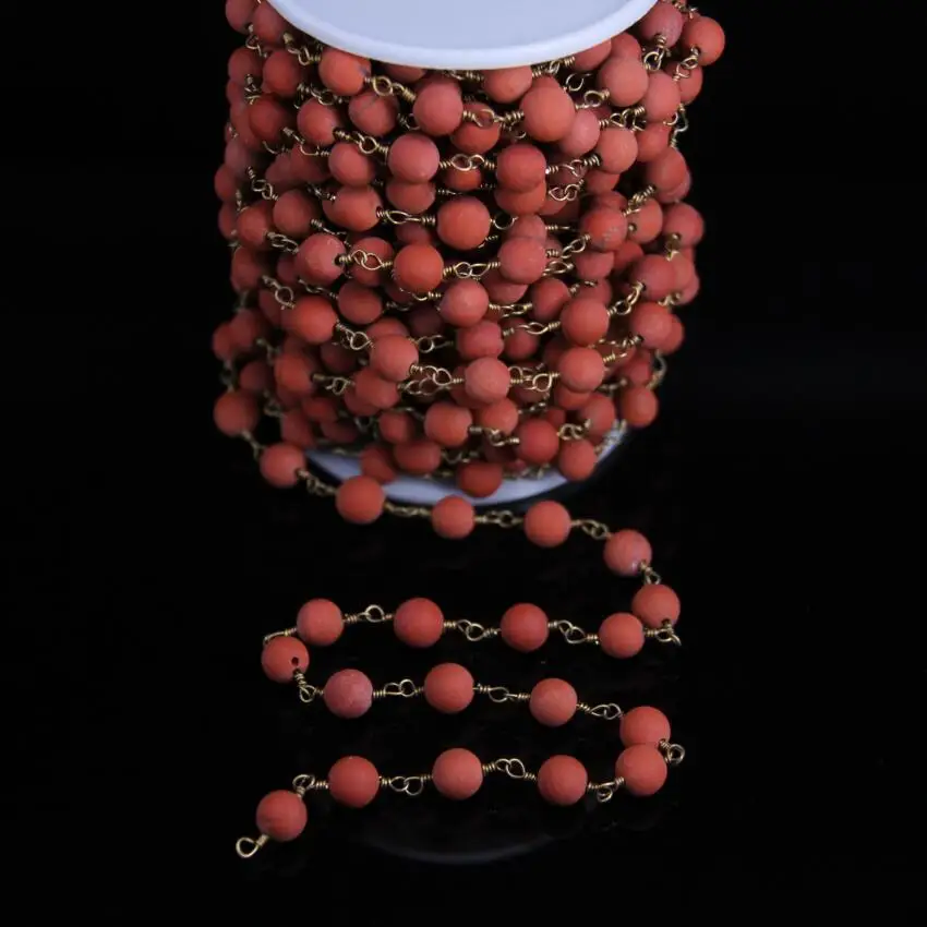 Red Jasper 8mm Matte Round Bead Rosary Chains,Natural Stone Gems Beads With Brass Wire Wrapped Chain Necklace Jewelry Findings
Red Jasper 8mm Matte Round Bead Rosary Chains,Natural Stone Gems Beads With Brass Wire Wrapped Chain Necklace Jewelry Findings