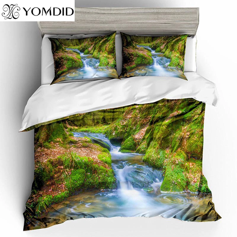 Landscape Pattern Bedding Sets Polyester Duvet Cover Set Green Road and creek Pattern Printed Quilt Cover For Home Bedroom Decor
Landscape Pattern Bedding Sets Polyester Duvet Cover Set Green Road and creek Pattern Printed Quilt Cover For Home Bedroom Decor