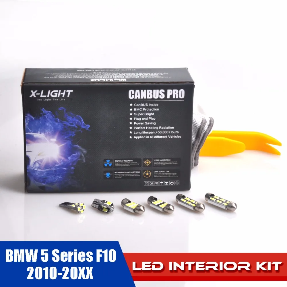 22pcs in one Package Xenon White Premium LED Bulb Interior Light Kit for BMW 5 Series F10 2010-20XX - Error Free
22pcs in one Package Xenon White Premium LED Bulb Interior Light Kit for BMW 5 Series F10 2010-20XX - Error Free