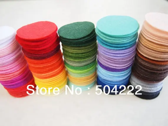 

2000pcs 3cm nonwoven Felt Pack Felt Circles - multiple Colors wholesale free shipping or specified colors BY0078-30mm