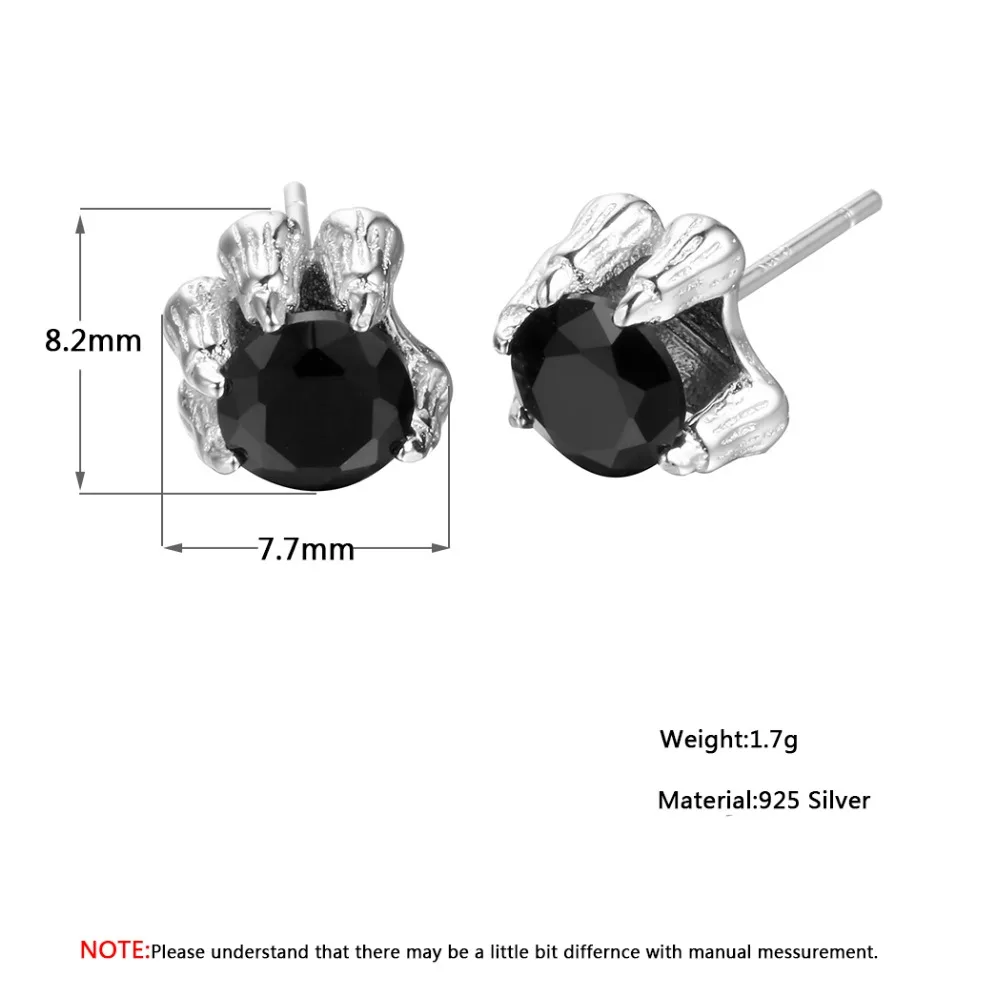 Chereda Real Trendy Geometric Earings The Claw Fashion New Black Gem Rhinestone Vintage Jewelry Men Earrings
Chereda Real Trendy Geometric Earings The Claw Fashion New Black Gem Rhinestone Vintage Jewelry Men Earrings