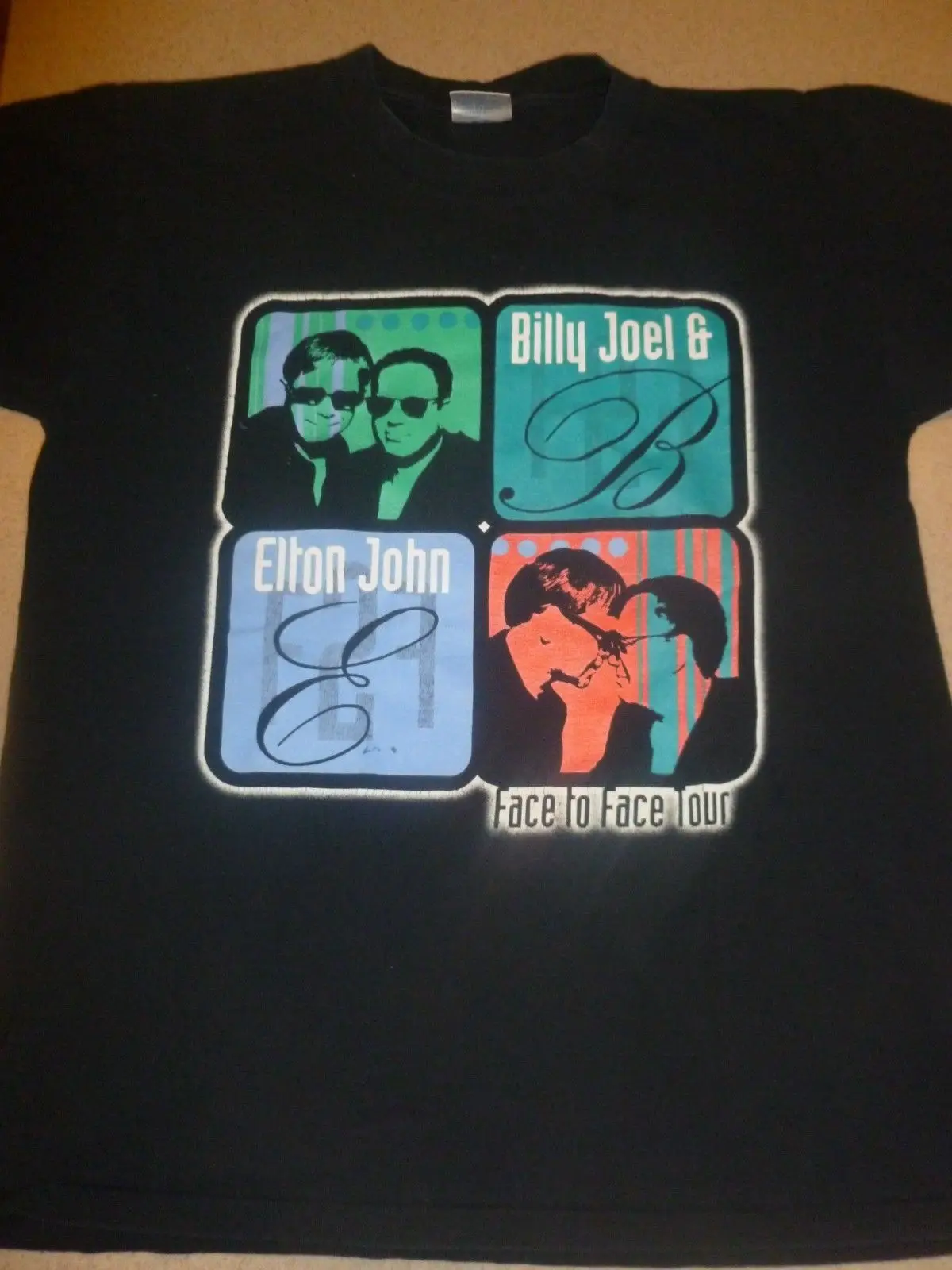 2001 Face To Face Tour T -Shirt ELTON JOHN & BILLY JOEL 20" Chest L Large Men Adult T Shirt Short Sleeve Cotton
2001 Face To Face Tour T -Shirt ELTON JOHN & BILLY JOEL 20" Chest L Large Men Adult T Shirt Short Sleeve Cotton