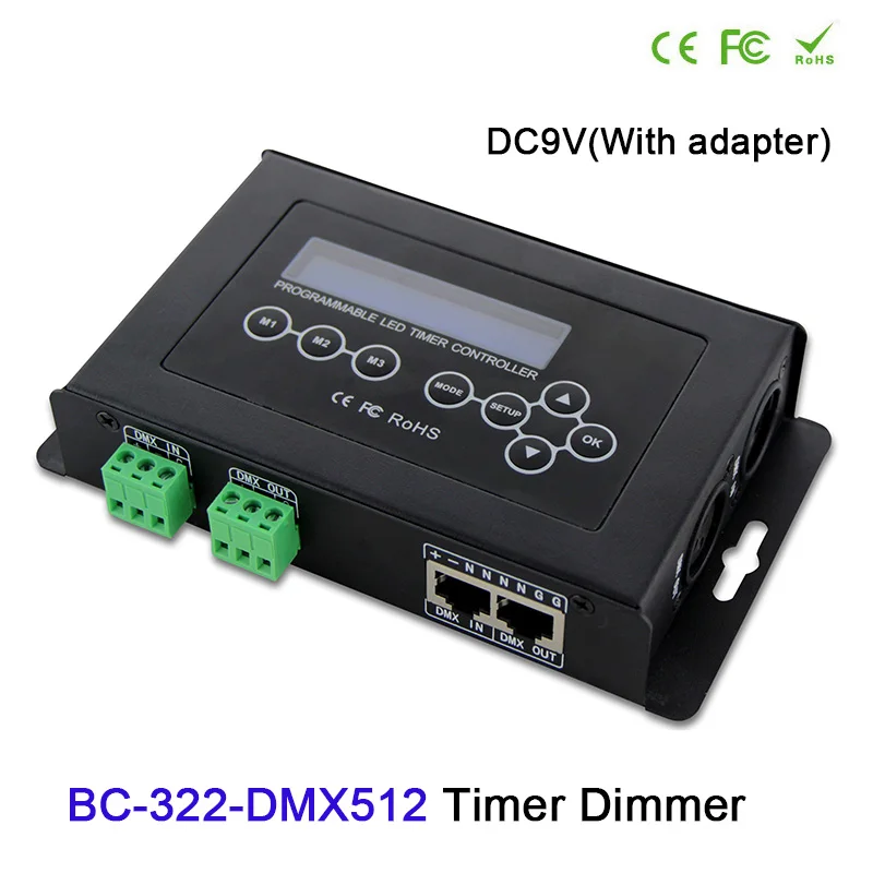 Programmable Timer LED Dimmer Aquarium Controller Led Strip Light Controller DMX512 input with LCD display Built-in clock syste
Programmable Timer LED Dimmer Aquarium Controller Led Strip Light Controller DMX512 input with LCD display Built-in clock syste