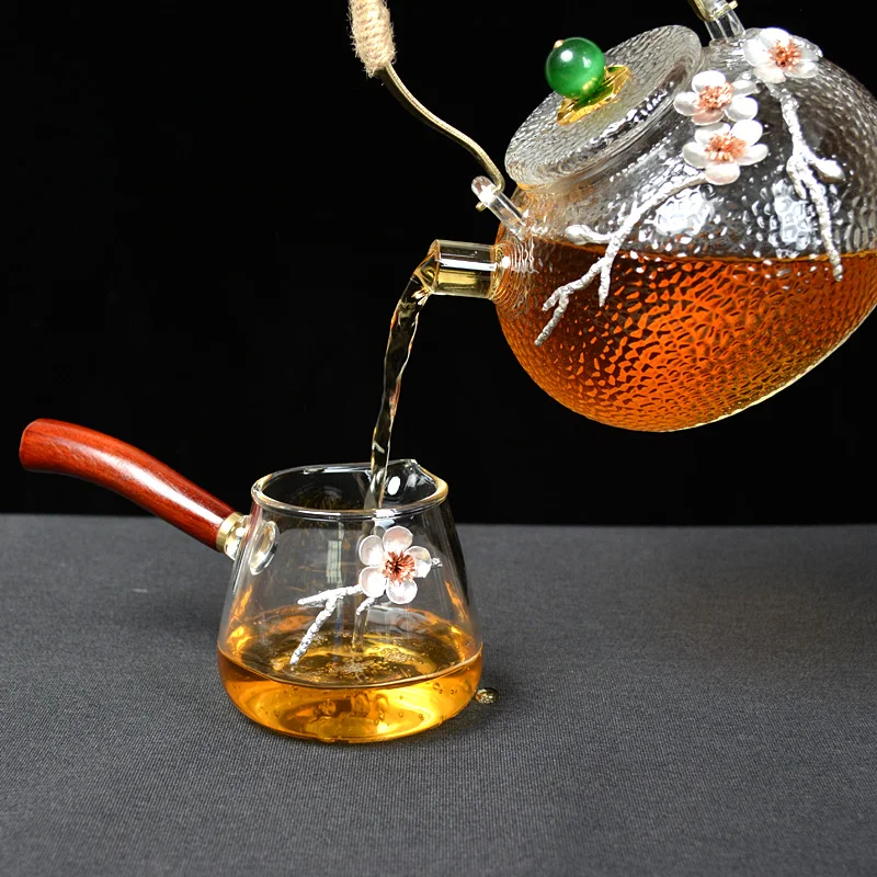 Japanese Style Heat Resistant Transparent Glass Teapots Kung Fu Tea Set Creative Plum Blossom Tea Pot Home Kettle Decoration New
Japanese Style Heat Resistant Transparent Glass Teapots Kung Fu Tea Set Creative Plum Blossom Tea Pot Home Kettle Decoration New