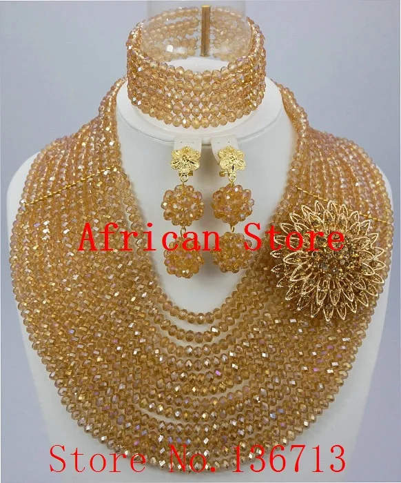 Newest african beads jewelry set nigerian wedding indian multi layer necklace / Earrings women R891
Newest african beads jewelry set nigerian wedding indian multi layer necklace / Earrings women R891