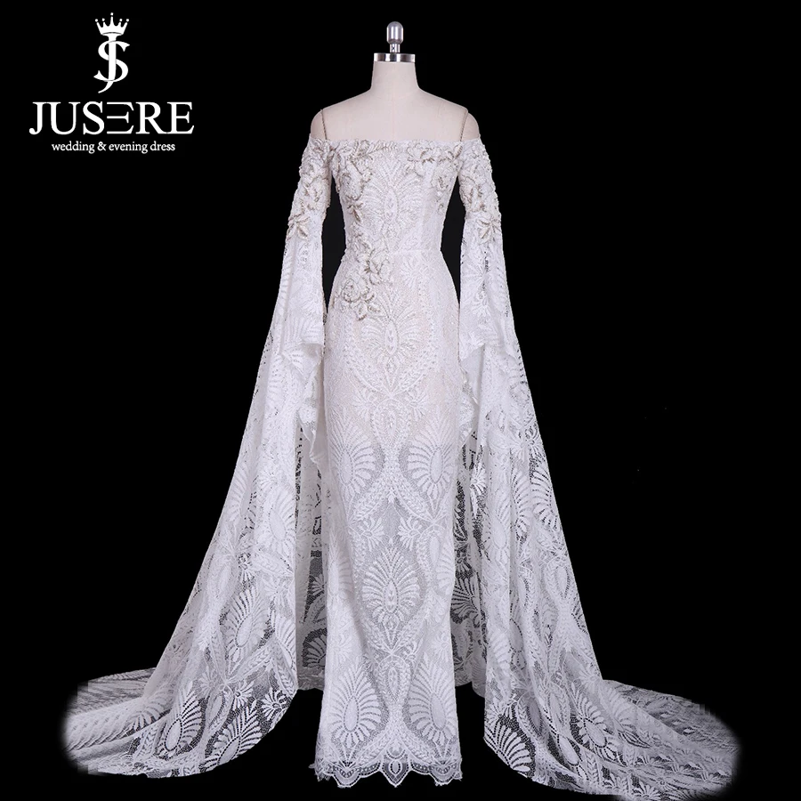 Jusere Beaded Lace Wedding Dress Vestidos de noiva Robe de mariage bride Long Sleeves
Jusere Beaded Lace Wedding Dress Vestidos de noiva Robe de mariage bride Long Sleeves