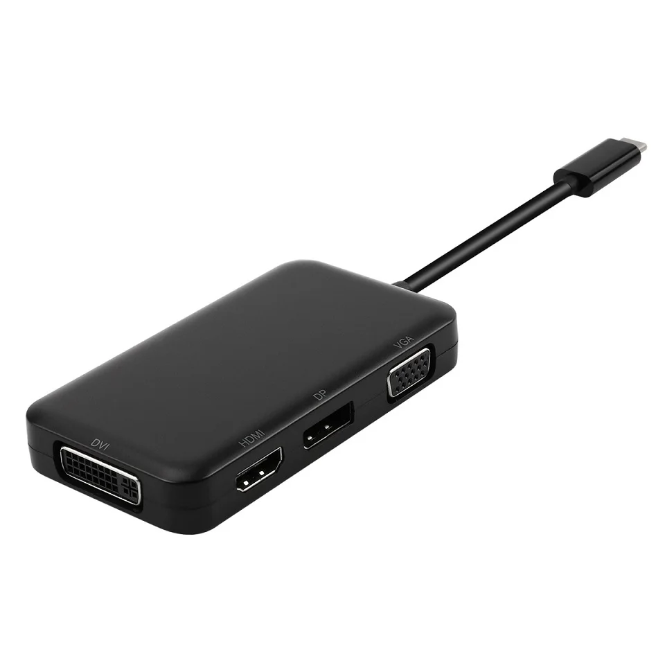 USB C концентратор папа-DisplayPort DP 4K HDMI DVI VGA 1080P разветвитель адаптер для MacBook Samsung Galaxy S9