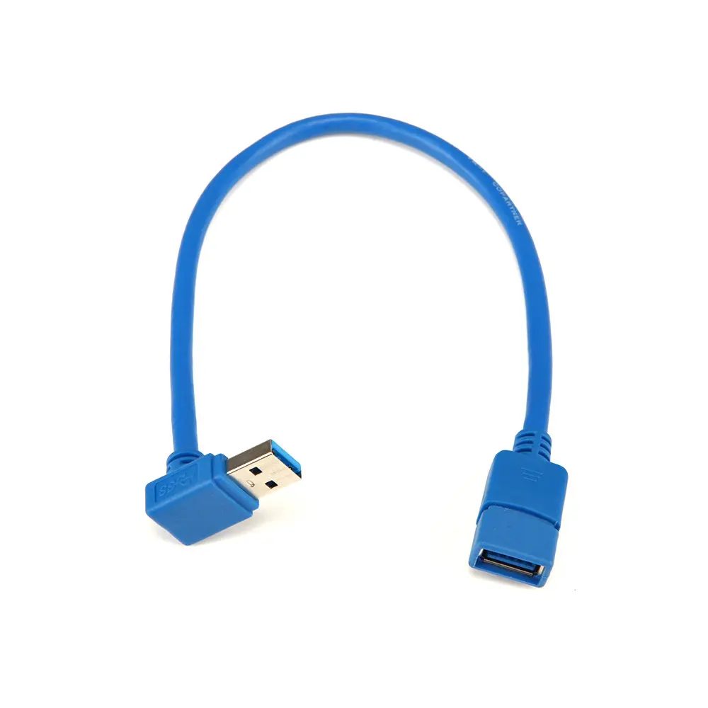 Голубой цвет 30 см угловой тип и вниз под углом ТИП Mini синий 90 градусов USB 3 0 мужчин