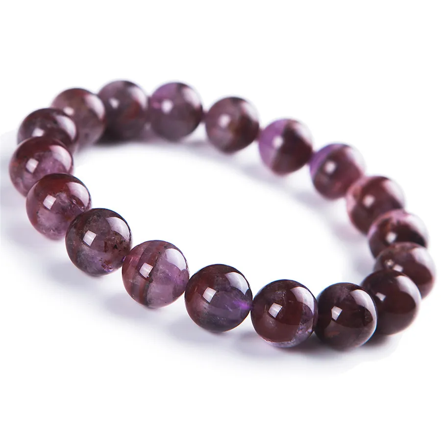 Genuine Purple Red Natural Cacoxenite Auralite 23 Crystal Round Beads Bracelets For Women Femme Charm Stretch Bracelet 11.5mm
Genuine Purple Red Natural Cacoxenite Auralite 23 Crystal Round Beads Bracelets For Women Femme Charm Stretch Bracelet 11.5mm