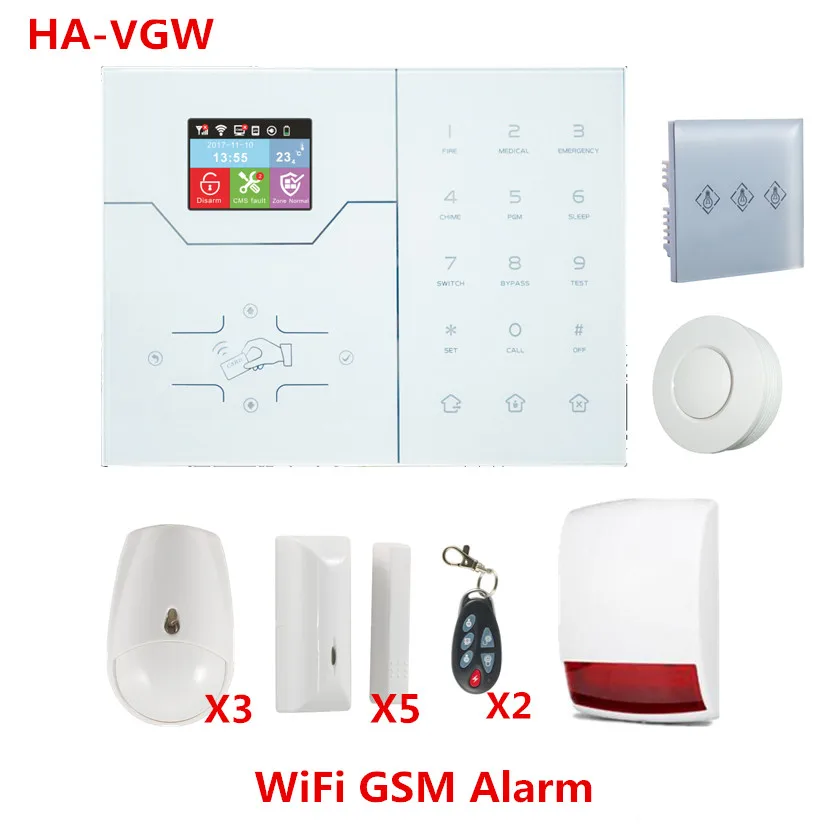 Самая продвинутая система сигнализации Wi Fi GSM GPRS умная Hom со встроенным датчиком