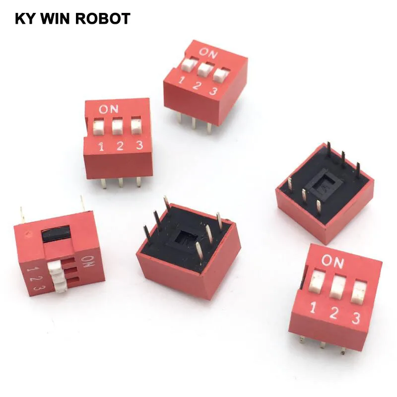 10pcs DIP Switch Slide Type Red 3P 6 pin 2.54mm Pitch 2 Row DIP Toggle switches Free Shipping
10pcs DIP Switch Slide Type Red 3P 6 pin 2.54mm Pitch 2 Row DIP Toggle switches Free Shipping