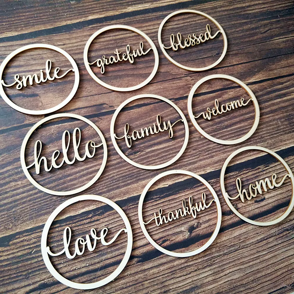 Wooden Smile Hello Welcome Blessed Love Grateful Thankful Home Family Word Sign Round Circle Wood Cursive Word Room Decors
Wooden Smile Hello Welcome Blessed Love Grateful Thankful Home Family Word Sign Round Circle Wood Cursive Word Room Decors
