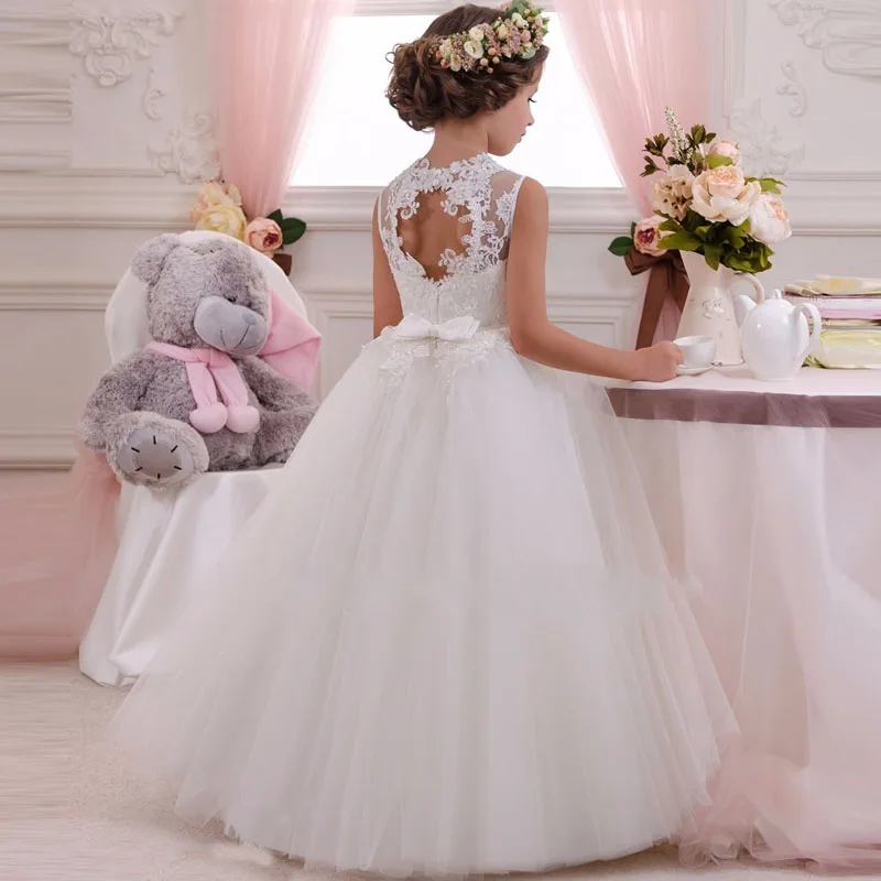 2021 White Flower Girl Dress Kids Ball Gowns First Communion Dresses Pageant Girls Scoop Sleeveless Floor length Tulle
2021 White Flower Girl Dress Kids Ball Gowns First Communion Dresses Pageant Girls Scoop Sleeveless Floor length Tulle