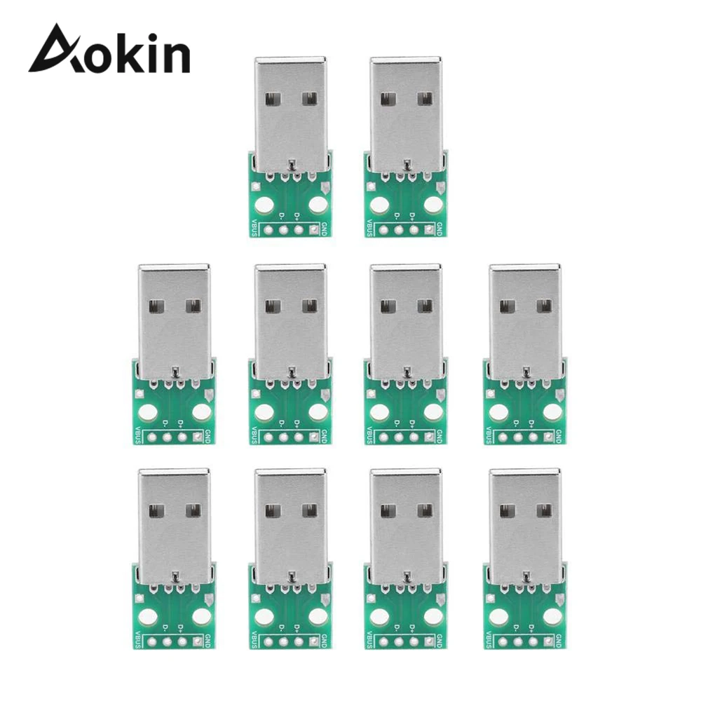 

10pcs Type A Female USB To DIP 2.54MM PCB Board Adapter Converter For Arduino connector for DIY USB Power Supply Breadboard