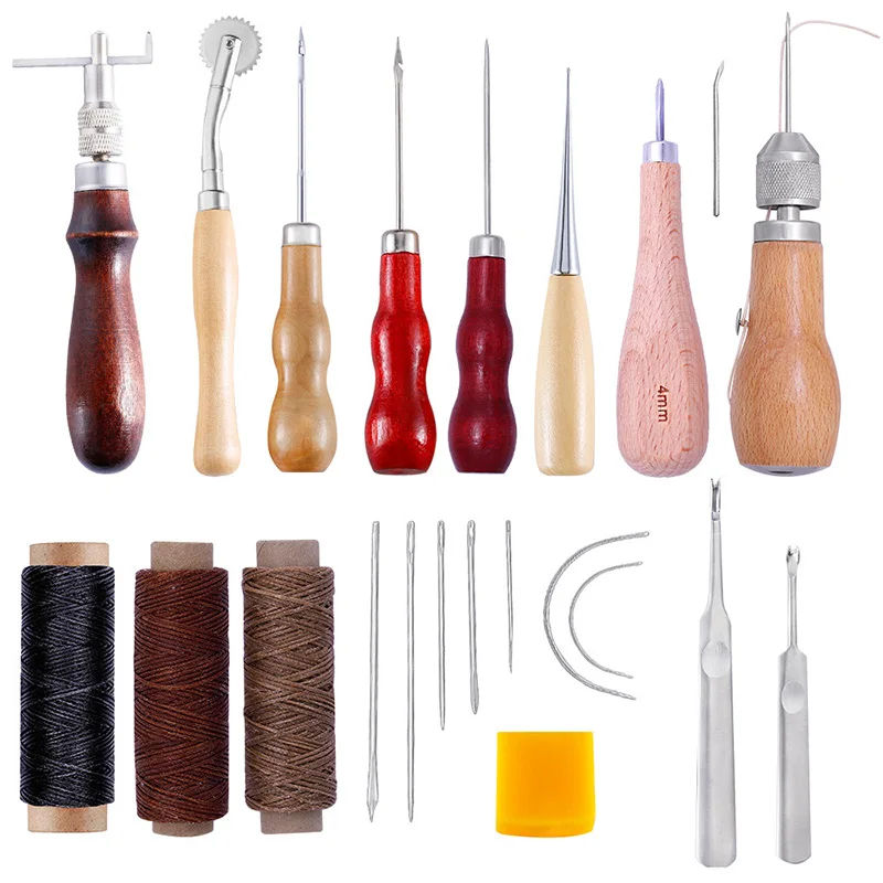 15pcs/set Leather Craft Punch Tools Kit Stitching Working Sewing Saddle Groover DIY LeatherCraft Tool
15pcs/set Leather Craft Punch Tools Kit Stitching Working Sewing Saddle Groover DIY LeatherCraft Tool