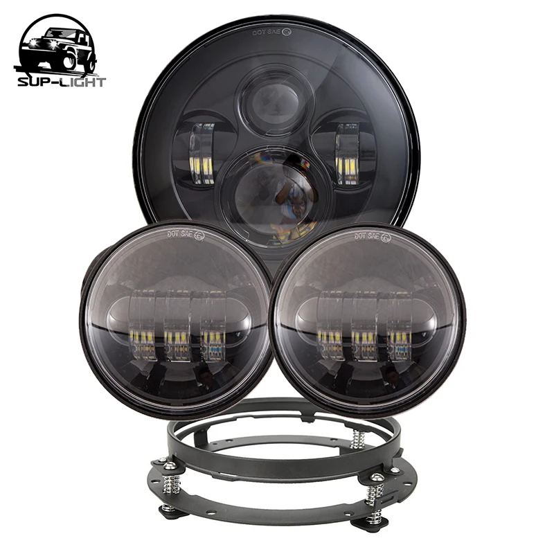 For harley 1X 7 inch 45W led headlight + 2X 4.5 INCH auxiliary fog lamp + 1x 7'' extension ring mounting bracket
For harley 1X 7 inch 45W led headlight + 2X 4.5 INCH auxiliary fog lamp + 1x 7'' extension ring mounting bracket