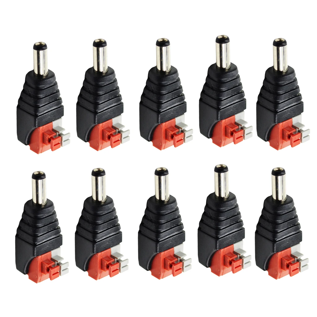 10 Pieces 12V Male 5.5mm x 2.1mm DC Power Jack Plug Adapter Connector for CCTV Camera
10 Pieces 12V Male 5.5mm x 2.1mm DC Power Jack Plug Adapter Connector for CCTV Camera