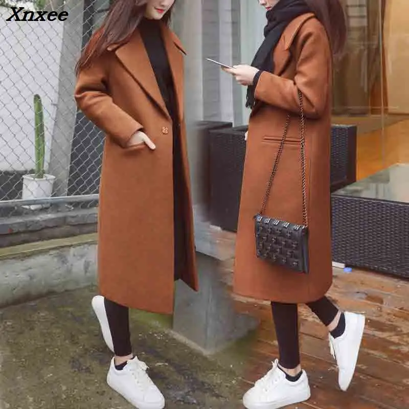 Winter 2018 woman wool blends ladies Coat female Long slim Thicken women warm Woolen Coats outwear Plus Size overcoat jacket
Winter 2018 woman wool blends ladies Coat female Long slim Thicken women warm Woolen Coats outwear Plus Size overcoat jacket