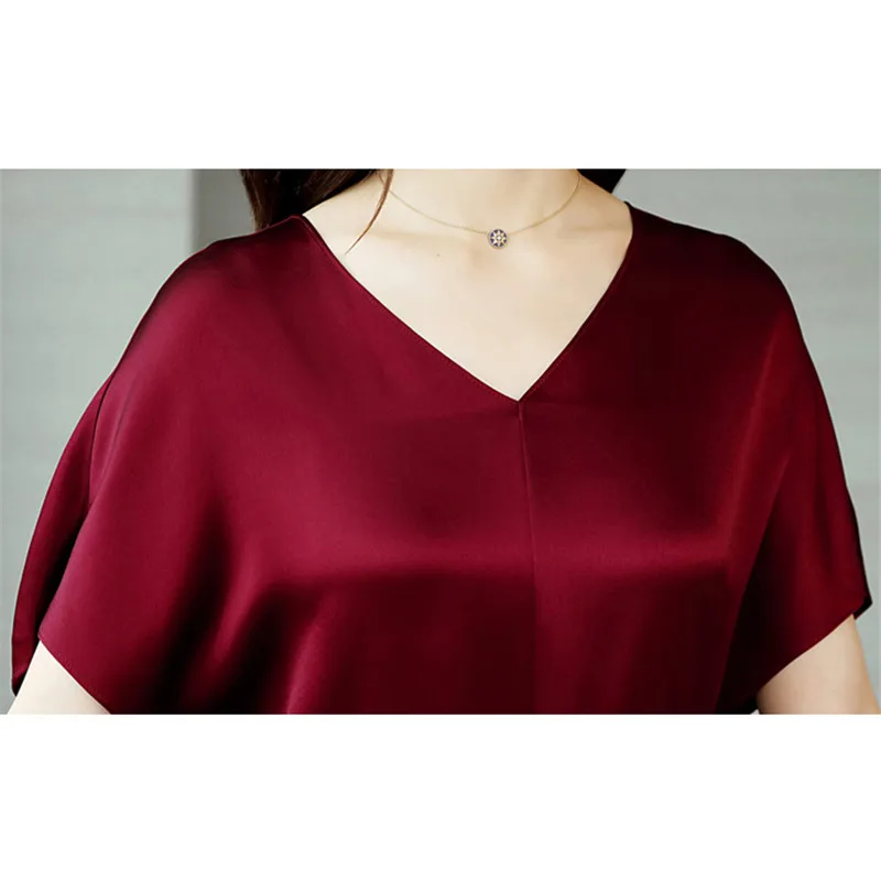Party Dress Women Wine Red Black M-2XL Plus Size Copper Ammonia Silk 2019 New Summer Korean Office V Neck Slim Maxi Dress CX863
Party Dress Women Wine Red Black M-2XL Plus Size Copper Ammonia Silk 2019 New Summer Korean Office V Neck Slim Maxi Dress CX863
