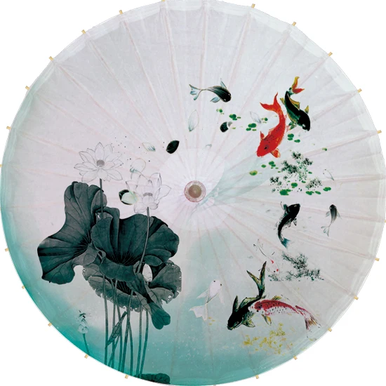 Water Golden Fish Oil Paper Umbrella Lotus leaves in Pond Paper Parasol Simple Color with Water drops Paper Umbrella
Water Golden Fish Oil Paper Umbrella Lotus leaves in Pond Paper Parasol Simple Color with Water drops Paper Umbrella