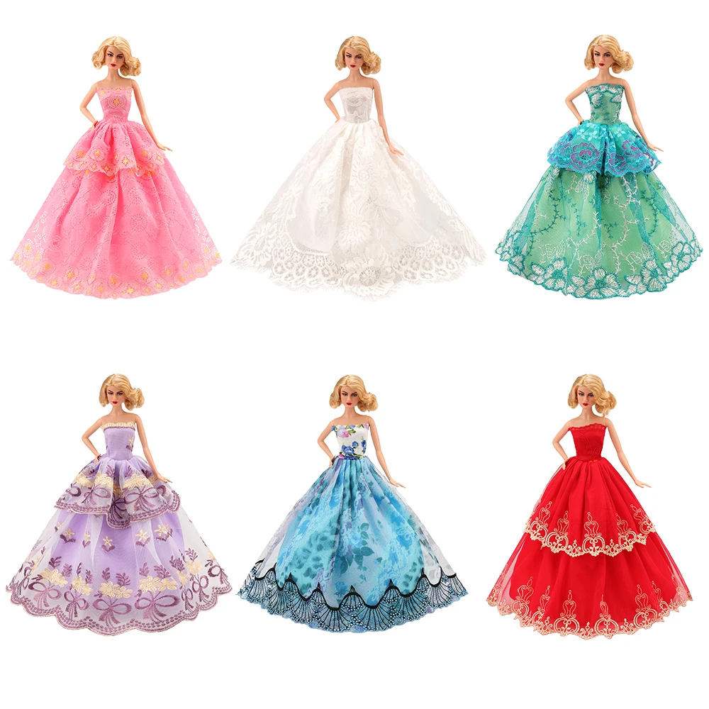 Fashion Beautiful Handmade 5 Items/Set Doll Accessories Long tail wedding party Princess Dresses For Barbie Toys For Girl Gifts
Fashion Beautiful Handmade 5 Items/Set Doll Accessories Long tail wedding party Princess Dresses For Barbie Toys For Girl Gifts