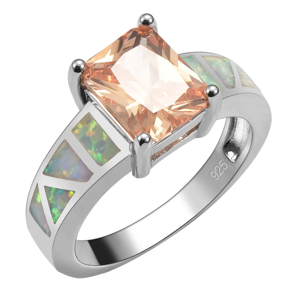 Morganite With White Fire Opal 925 Sterling Silver Ring For Woman Size 6 7 8 9 10 R1553
Morganite With White Fire Opal 925 Sterling Silver Ring For Woman Size 6 7 8 9 10 R1553