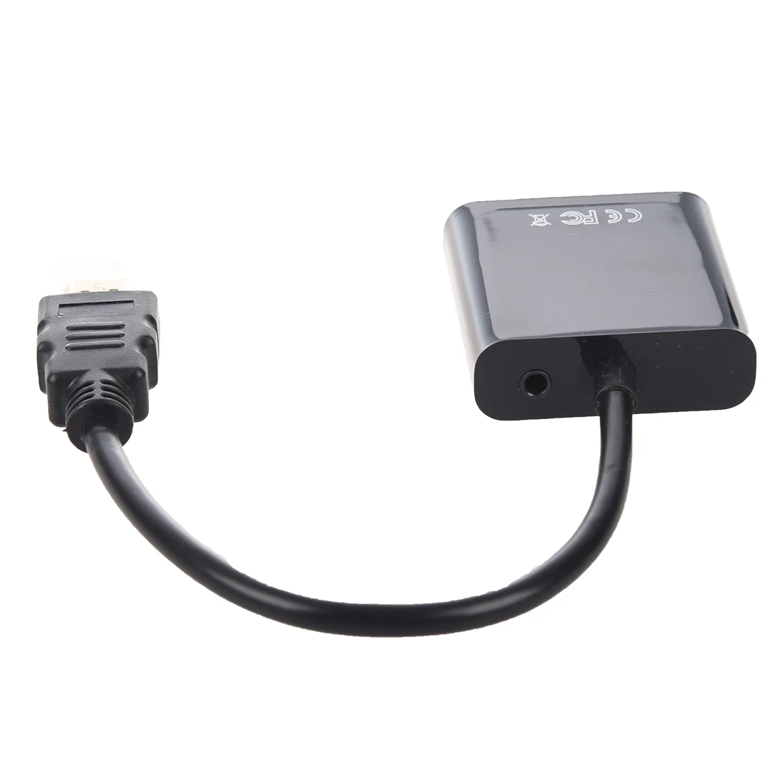 Адаптер преобразователя HDMI-VGA + аудиоразъем 3 5 мм full HD 1080P черный | Электроника