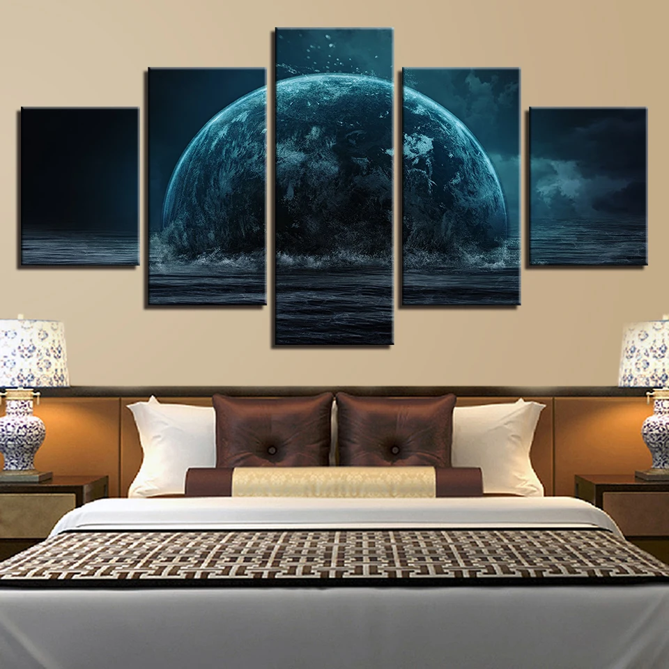 Wall Art Pictures Frame Restaurant Decor 5 Pieces Abstract Planet Ocean Landscape Living Room HD Printed Poster Paintings
Wall Art Pictures Frame Restaurant Decor 5 Pieces Abstract Planet Ocean Landscape Living Room HD Printed Poster Paintings