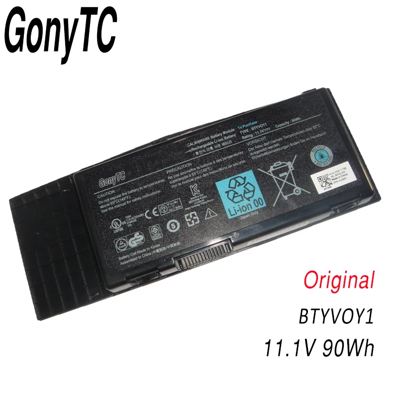 Оригинальный аккумулятор BTYVOY1 7XC9N C0C5M 0C0C5M 5WP5W для ноутбука Dell Alienware M17x R3 R4 05WP5W CN-07XC9N 11,1-318, 0397 в, 90 Вт/ч
Оригинальный аккумулятор BTYVOY1 7XC9N C0C5M 0C0C5M 5WP5W для ноутбука Dell Alienware M17x R3 R4 05WP5W CN-07XC9N 11,1-318, 0397 в, 90 Вт/ч