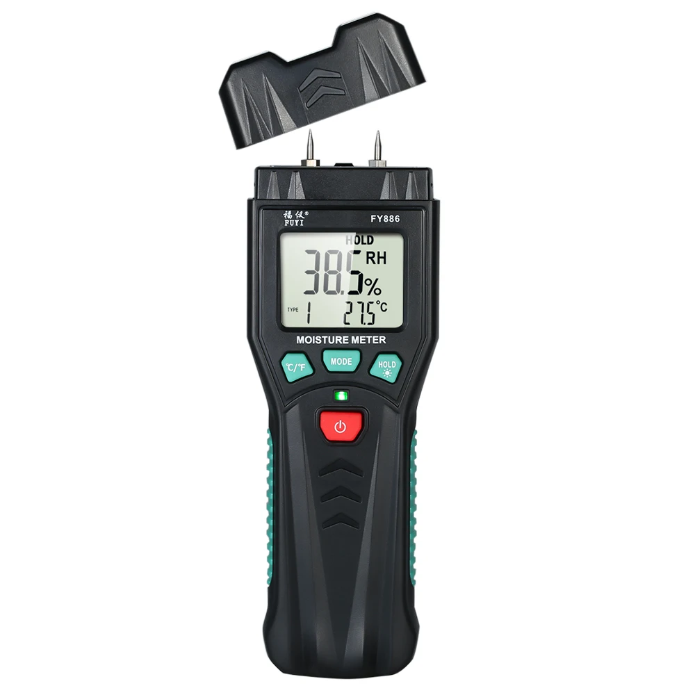 FUYI Digital Damp Meter Detector Wood Moisture Meter Wood Moisture Tester with 7 Modes LCD Backlight Data Hold Function
FUYI Digital Damp Meter Detector Wood Moisture Meter Wood Moisture Tester with 7 Modes LCD Backlight Data Hold Function