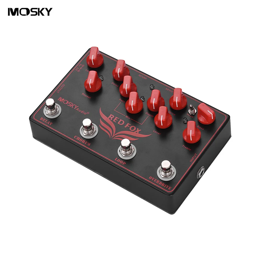 Педаль для электрогитары MOSKY RED FOX 4-в-1 с задержкой + хор + петля + фотоэлемент для гитары
Педаль для электрогитары MOSKY RED FOX 4-в-1 с задержкой + хор + петля + фотоэлемент для гитары