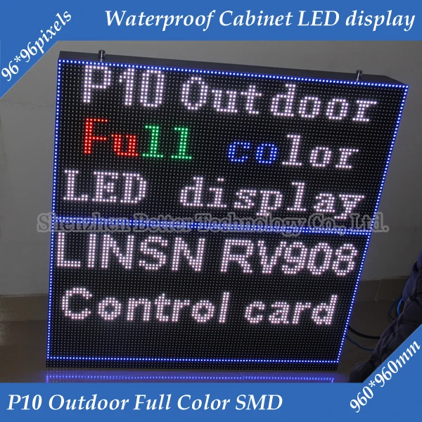 6 шт./лот 960*960 мм 96*96 пикселей водонепроницаемый шкаф RGB 3 в 1 наружный SMD