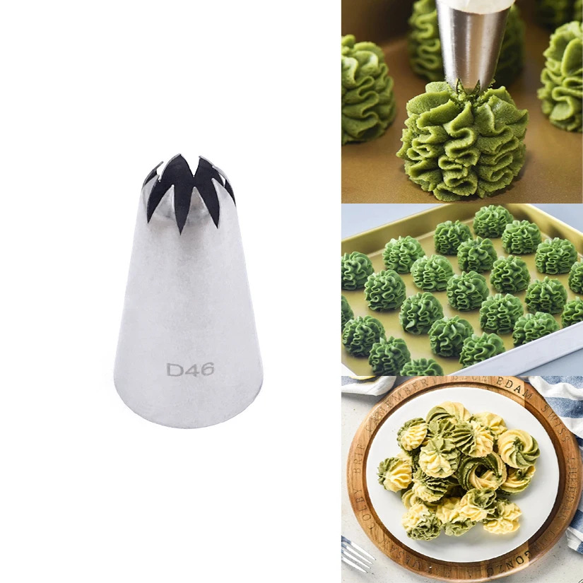 D46 Cookie Cream Pastry Icing Piping Nozzles Cake Decorating Pastry Tip Fondant Cake Tools
D46 Cookie Cream Pastry Icing Piping Nozzles Cake Decorating Pastry Tip Fondant Cake Tools